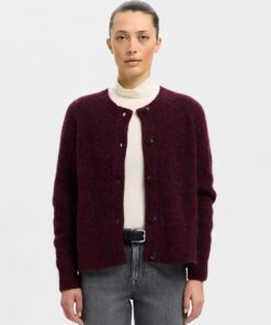 Selected Femme Lulu Short Cardigan Fig