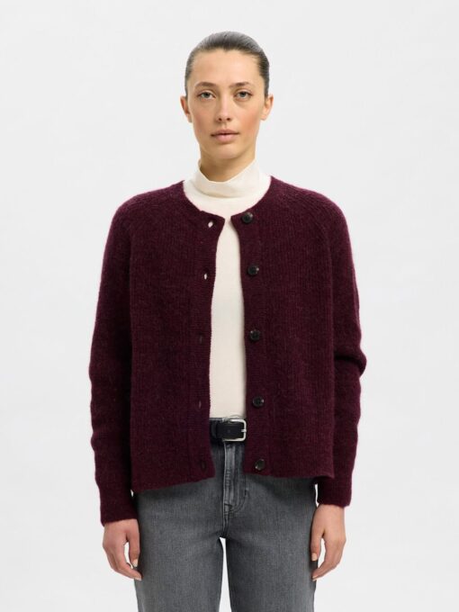Selected Femme Lulu Short Cardigan Fig