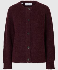 Selected Femme Lulu Short Cardigan Fig