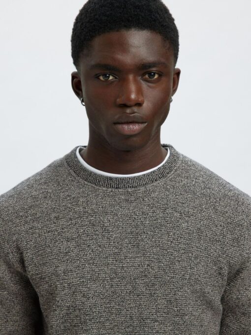 Selected Homme Ross Crew Neck Knit Black