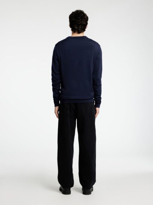 Slhtray Premium Merino Crew Neck Navy Blazer