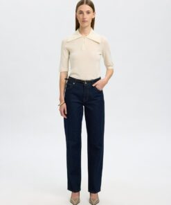 Slhthea 2/4 Merino Collar Knit Snow White