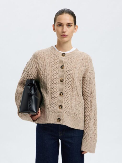 Slfnelly O-Neck Cardigan Birch
