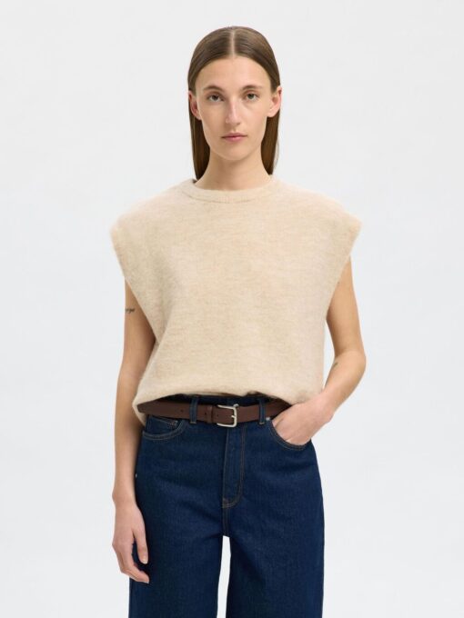 Slflulu Knit Vest Birch