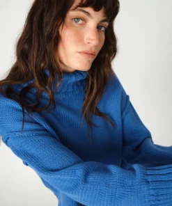 Mos Mosh MMRola Bine Rollneck Knit Blue Lolite