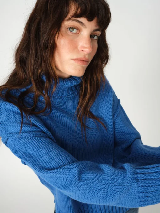 Mos Mosh MMRola Bine Rollneck Knit Blue Lolite