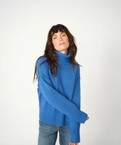 Mos Mosh MMRola Bine Rollneck Knit Blue Lolite