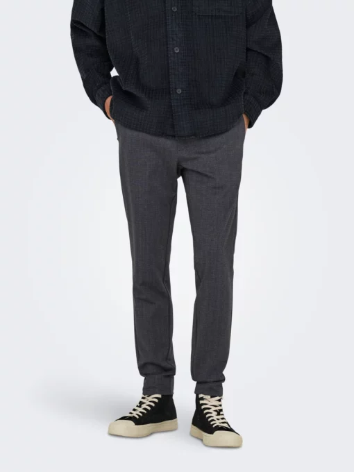 Onsmark Slim Check Pants Blue