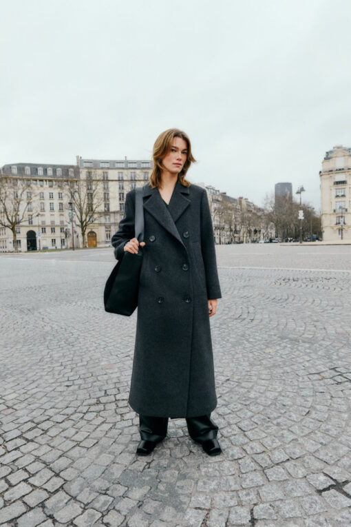 In Wear YunahIW Coat Dark Grey Melange
