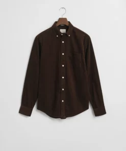 Gant Reg Corduroy Shirt Rich Brown