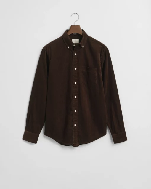 Gant Reg Corduroy Shirt Rich Brown