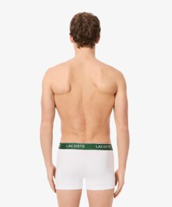 Lacoste 3-Pack Stretch Cotton Trunks White