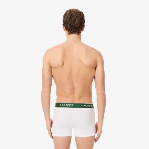 Lacoste 3-Pack Stretch Cotton Trunks White