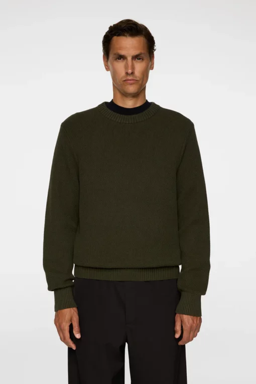 J.Lindeberg Oliver Structure Sweater Forest Green