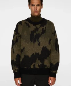 J.Lindeberg Nate Graphic Jacquard Knit Forest Green