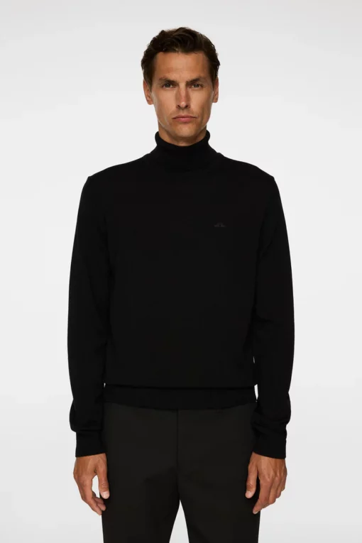 J.Lindeberg Kaden Merino Turtle Neck Black