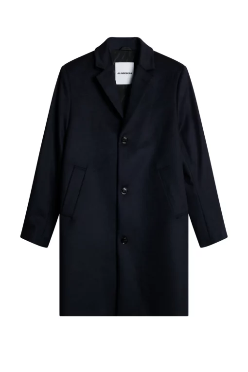 J.Lindeberg August Melton Cashmere Coat JL Navy