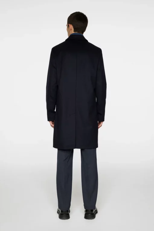 J.Lindeberg August Melton Cashmere Coat JL Navy