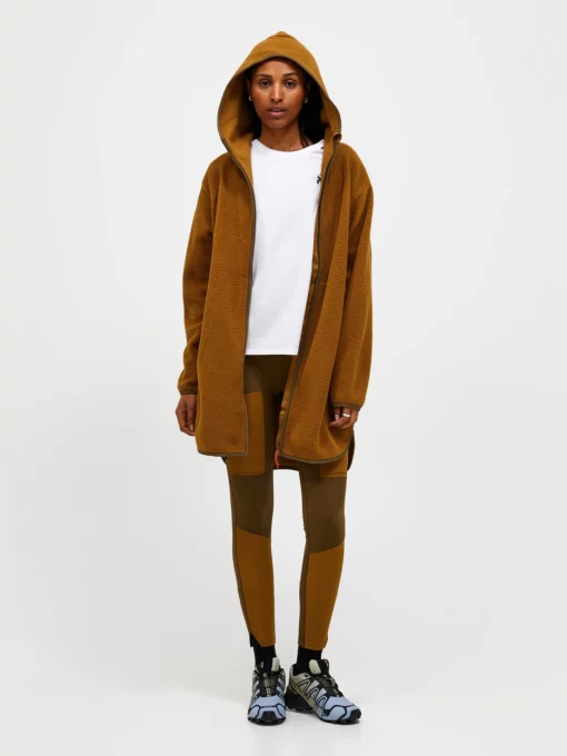Peak Performance Pile Long Zip Women Earthy Summit