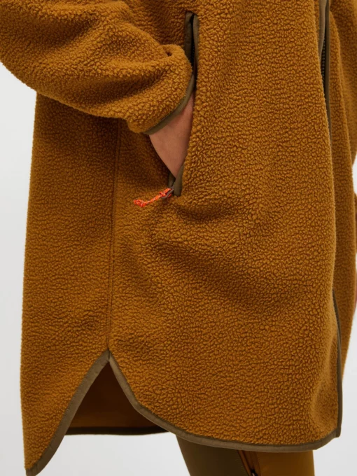 Peak Performance Pile Long Zip Women Earthy Summit