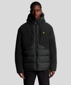 Lyle & Scott Sports Hybrid Puffer Jacket Jet Black