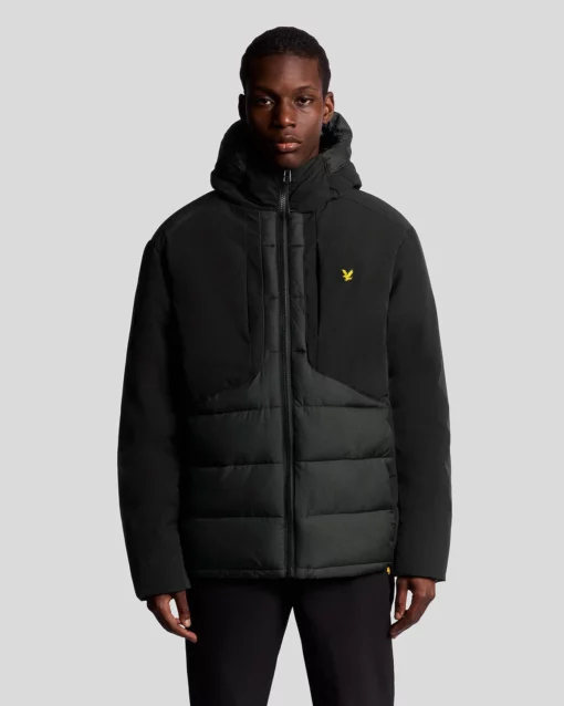 Lyle & Scott Sports Hybrid Puffer Jacket Jet Black