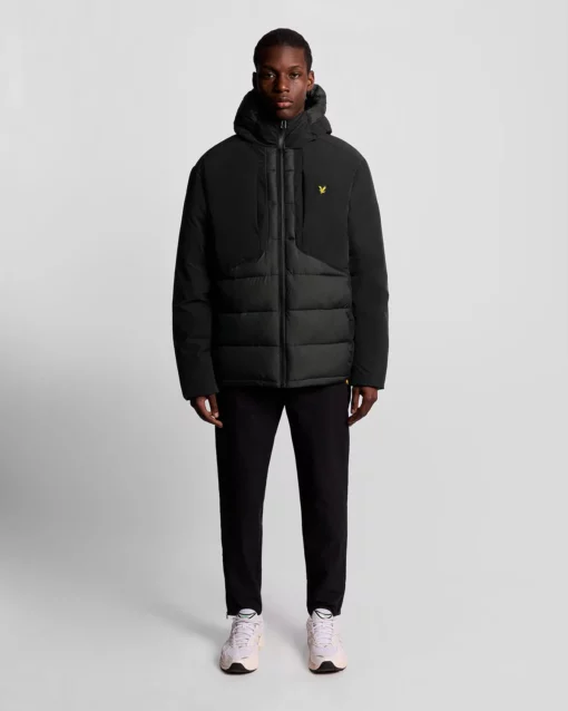 Lyle & Scott Sports Hybrid Puffer Jacket Jet Black