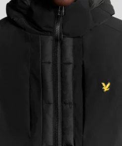 Lyle & Scott Sports Hybrid Puffer Jacket Jet Black