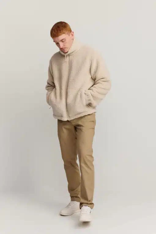Makia Lodge Zip Fleece Off White