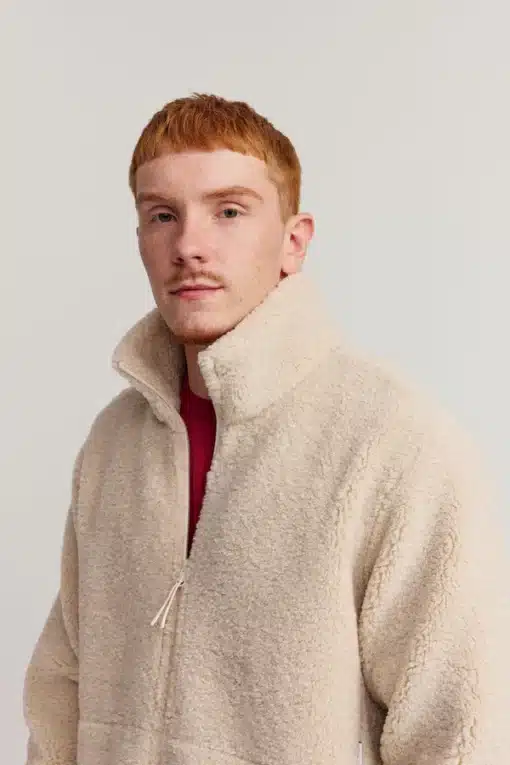 Makia Lodge Zip Fleece Off White