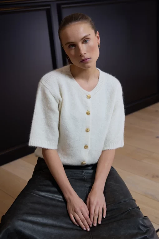 Rue de Femme Elisa Knit Cardigan Off White