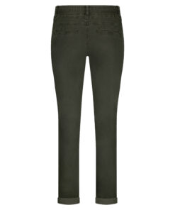 Red Button Tessy Slubtwill Pants Dark Green