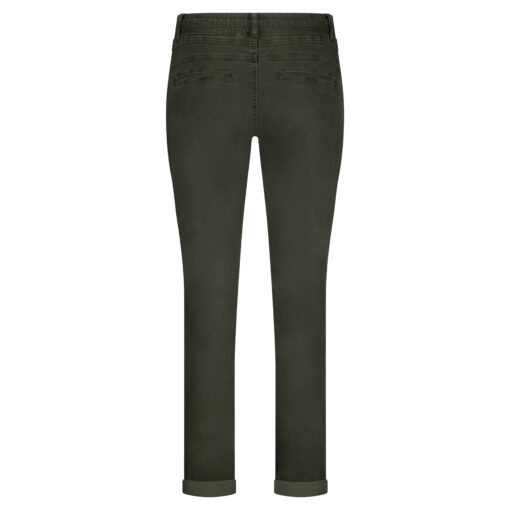 Red Button Tessy Slubtwill Pants Dark Green
