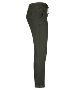 Red Button Tessy Slubtwill Pants Dark Green