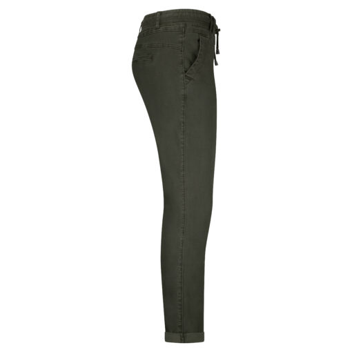 Red Button Tessy Slubtwill Pants Dark Green