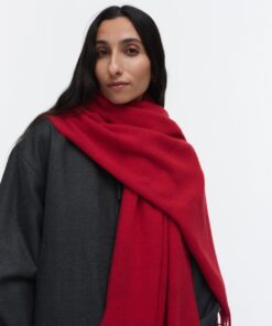 Marimekko Identtinen Unikko Scarf Red