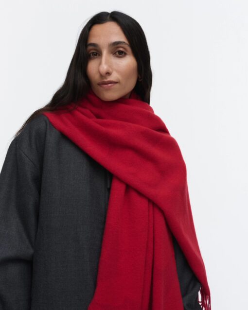 Marimekko Identtinen Unikko Scarf Red