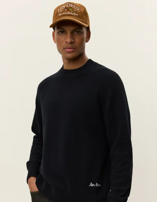 Les Deux Brad Roundneck Knit Black