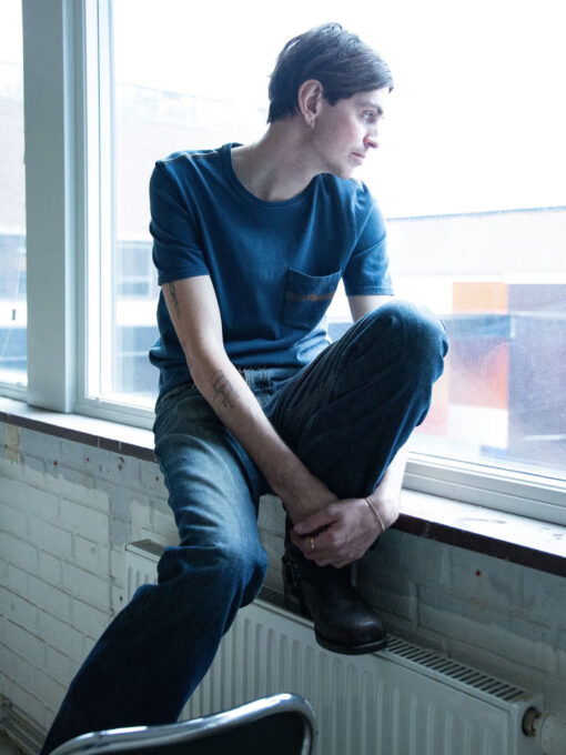 Nudie Jeans Ricky Pocket T-Shirt Washed Blue