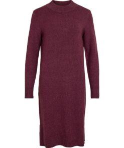 Viril Crew Neck L/S Midi Dress Fig
