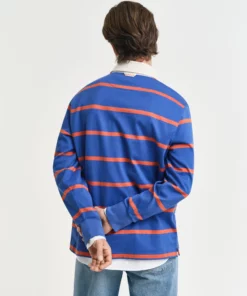 Gant Heavy Rugger Stripe Shirt Rich Blue