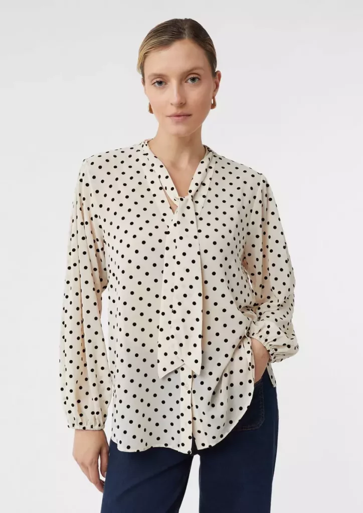 Comma, Dot Blouse Beige