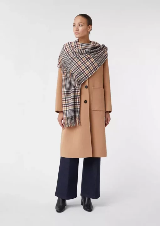 Comma, Check Scarf Beige