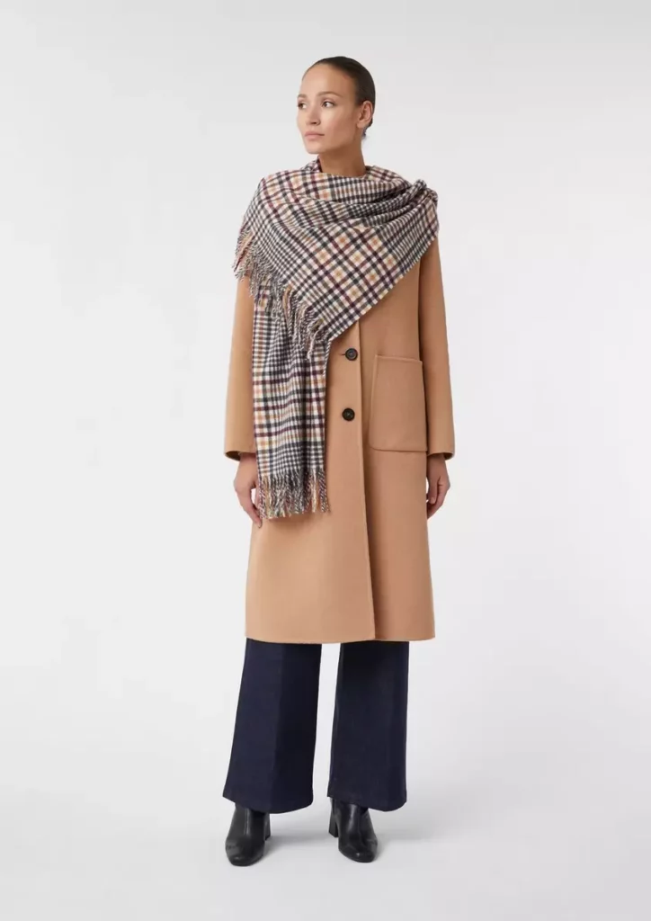 Comma, Check Scarf Beige