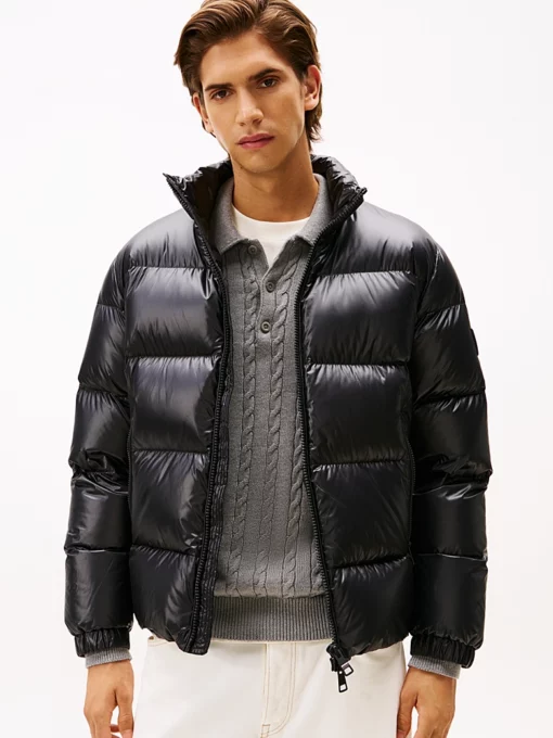 Tommy Hilfiger Shiny Water Repellent Down Puffer Jacket Black