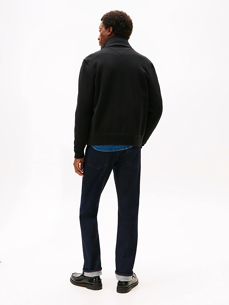 Tommy Hilfiger Smart Casual Mixed Texture Zip-Thru Jacket Black Tommy Hilfiger Smart Casual Mixed Texture Zip-Thru Jacket Black