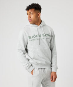 Björn Borg Borg Classic Print Hoodie Ultra Light Grey Melange