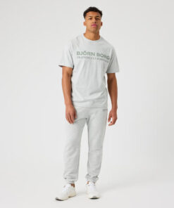 Björn Borg Borg Classic Print Sweatpants Ultra Light Grey Melange