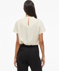 Vielmina Funnel Neck Top Birch