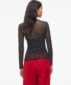 Viturno Funnelneck Top Black Beauty